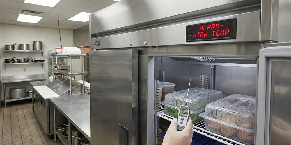 Commercial refrigerator temperature test