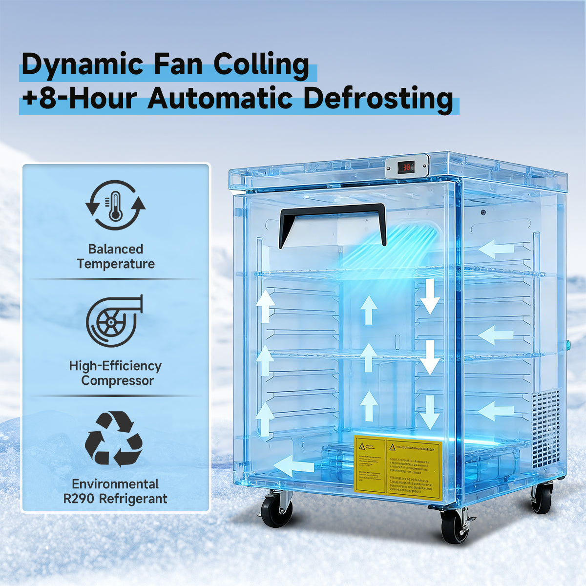 29″ W Commercial Undercounter Refrigerator – 8 Cu Ft Worktop Fridge